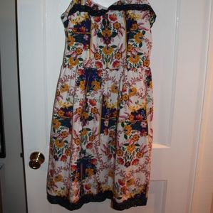 Colorful modcloth fit and flare vintage dress